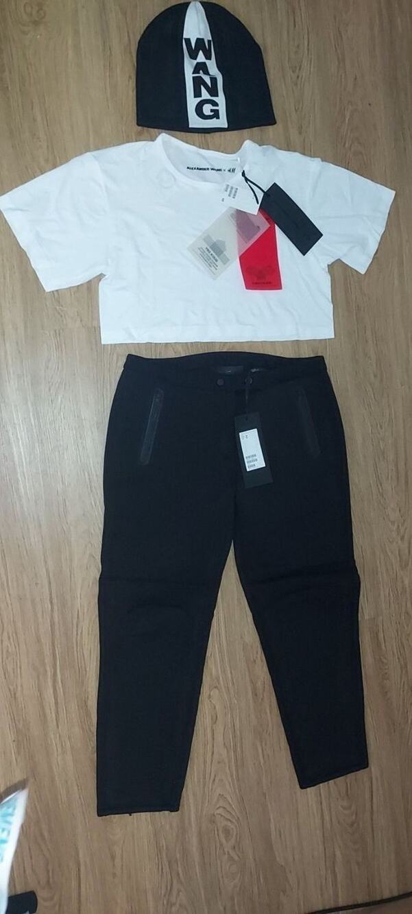 Alexander Wang x H&M WHITE Crop Top S Small Medium unisex hm new with tags